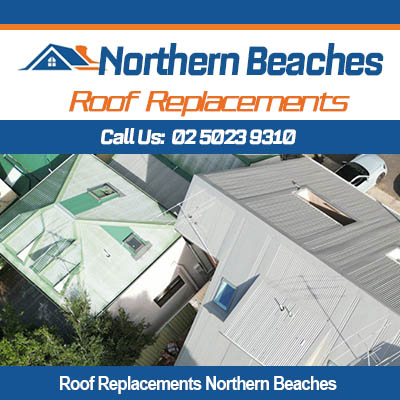 Aerial view of metal roof replacement services in Northern Beaches